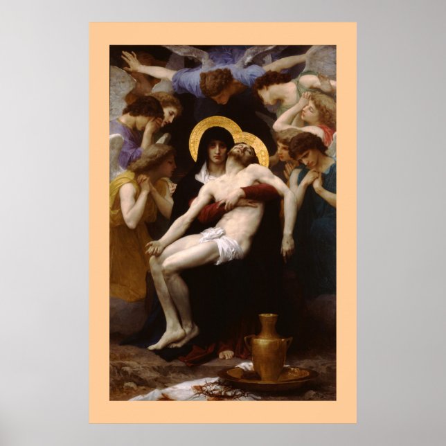 Affiche La Pieta de Bouguereau (Devant)