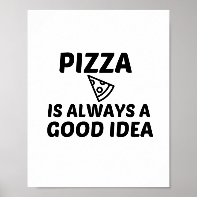 AFFICHE LA PIZZA EST TOUJOURS UNE BONNE IDÉE (Devant)