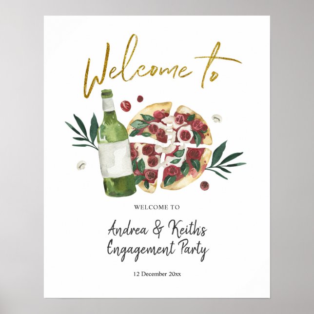 Affiche La Pizza et l'Affiche de bienvenue de la bière par (Devant)