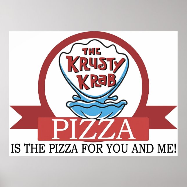 Affiche La pizza Krusty Krab (Devant)