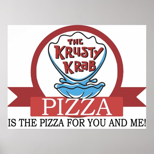 Affiche La pizza Krusty Krab (Devant)