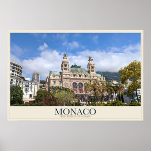 Affiche La place du Casino à Monte-Carlo, Monaco