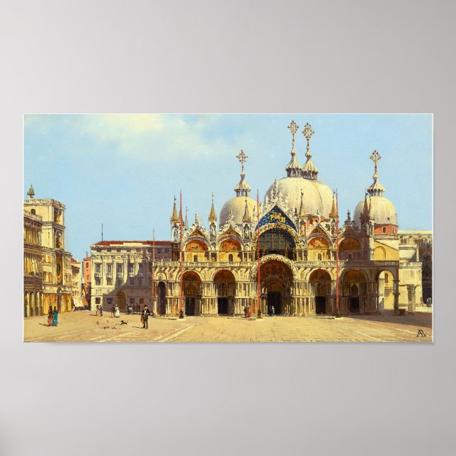 Affiche La place Saint-Marc, Venise (Devant)