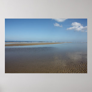 Affiche La plage dans Egmond Zee aan, Pays-Bas