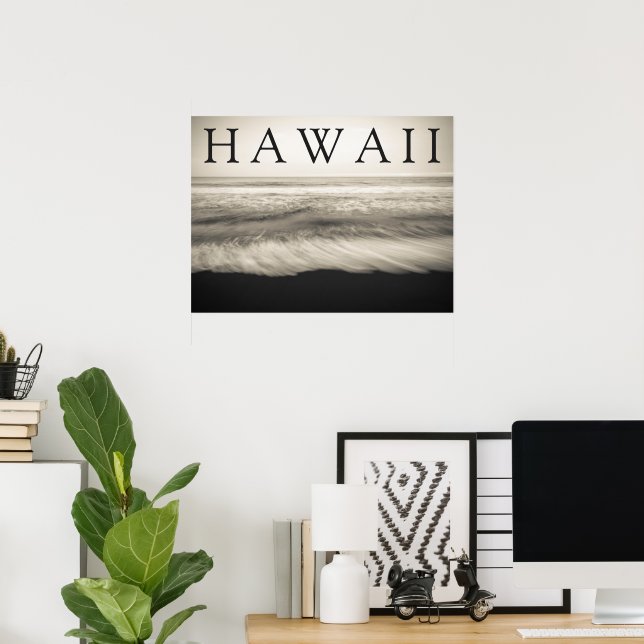 Affiche La plage de Big Island Hawaï (Bureau à domicile)