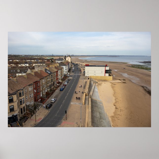 Affiche La plage de Redcar depuis le Beacon (Devant)
