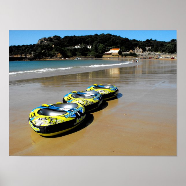 Affiche La plage de St Brelade à marée basse (Devant)