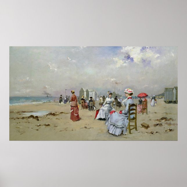 Affiche La Plage de Trouville (Devant)