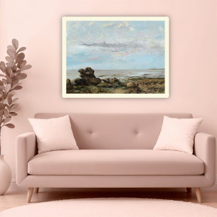 Affiche La plage de Trouville, Marine Seascape Art