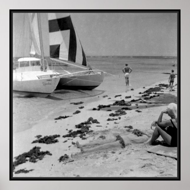 Affiche La plage du Vieux Hawaii (Devant)