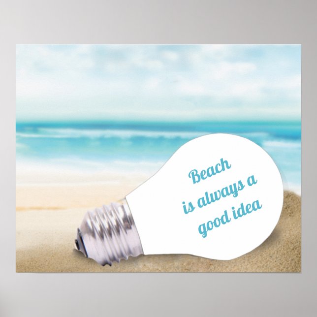 Affiche La plage est toujours une bonne idée, été (Devant)