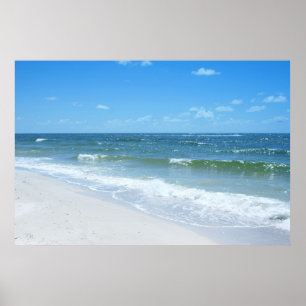 Affiche La plage ondule III