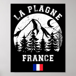 Affiche La Plagne France Alpes Station de ski alpin Gratui