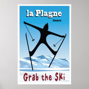 Affiche La Plagne, France, ski