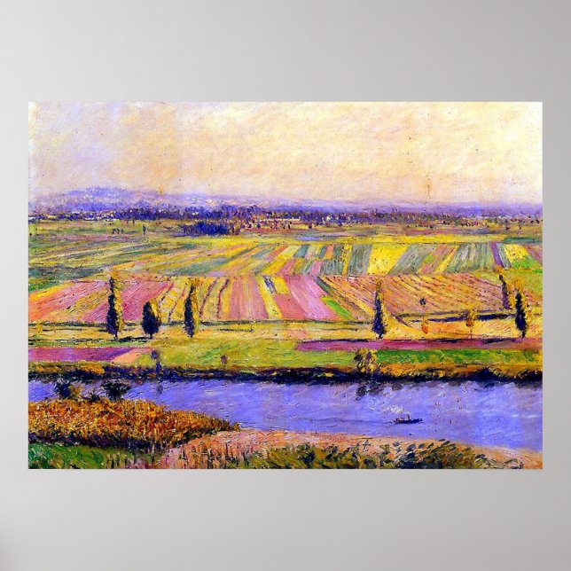 Affiche La Plaine de Gennevilliers de Caillebotte (Devant)