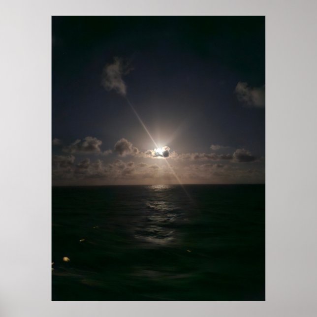 Affiche La pleine lune en mer (Devant)