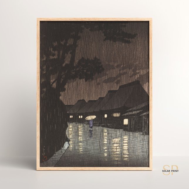 Affiche La pluie de Kawase Hasui à Maekawa Art japonais (Créateur téléchargé)
