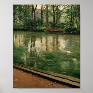 Affiche La pluie des Yerres Gustave Caillebotte