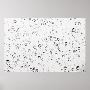 Affiche La pluie goutte des gouttelettes humides pluvieuse