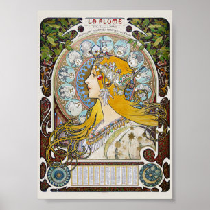 Affiche La Plume France Vintage Wall Art Nouveau 1896