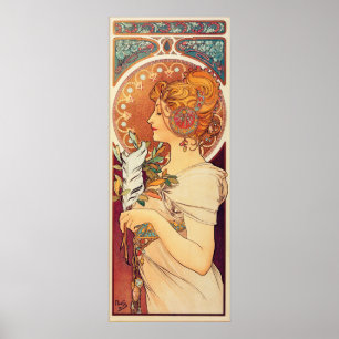 Affiche La Plume par Alphonse Mucha