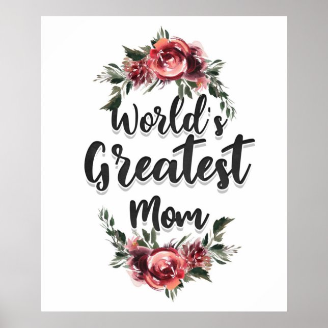 Affiche La plus grande maman du monde | Cadeau pour maman (Devant)