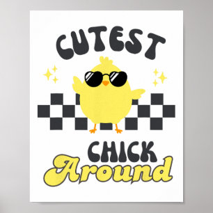 Affiche La Plus Mignonne des Poules Autour d'une Mignonne