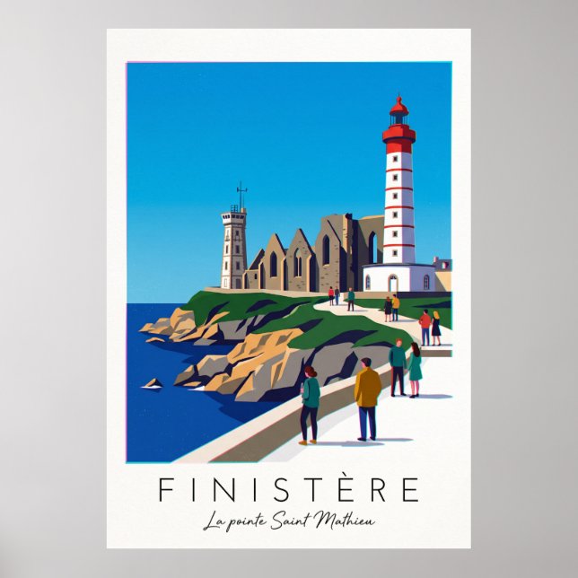 Affiche La Pointe Saint-Mathieu, Bretagne (Devant)