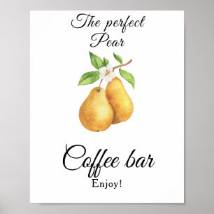 Affiche La poire parfaite Douche nuptiale Bar café