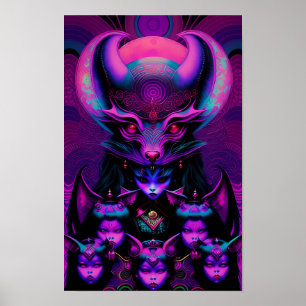 Affiche La poitrine de la nouvelle chauve fille Goth Hallo