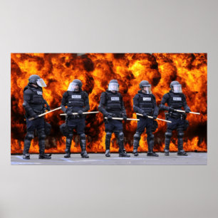 Affiche La police anti-émeute