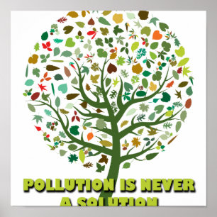 Affiche La pollution n'est jamais une solution