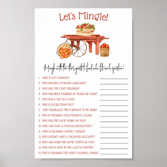 Affiche La pomme de nos yeux Jeu de douche à Mingle (Devant)