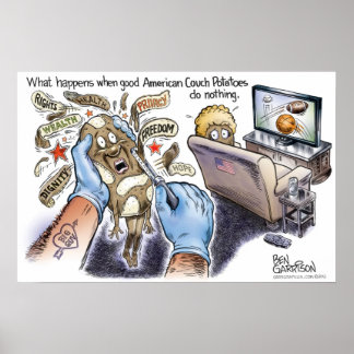 Affiche La pomme de terre du canapé américain