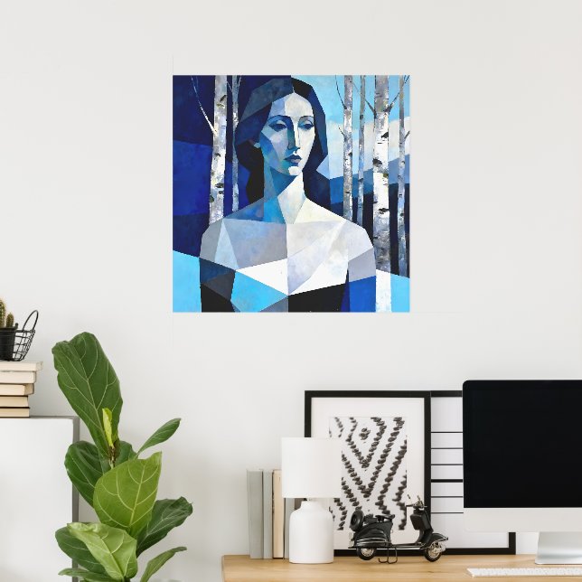 Affiche La Pose de « Caelith » – Un Portrait Abstrait (Bureau à domicile)