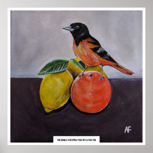Affiche La pose reposante de l'Oriole Peinture d'Alfred Fo
