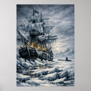 Affiche La poursuite arctique de Frankenstein par BurnsInH