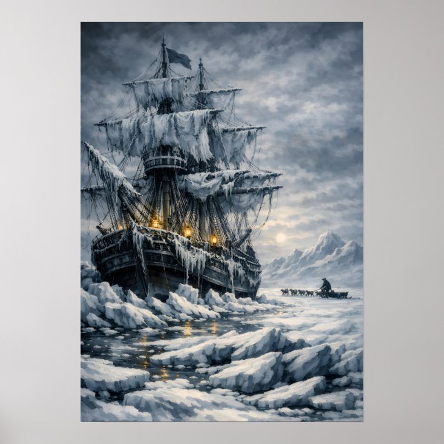 Affiche La poursuite arctique de Frankenstein par BurnsInH (Devant)