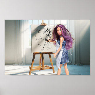 Affiche La première étape de mon dessin en bambou.