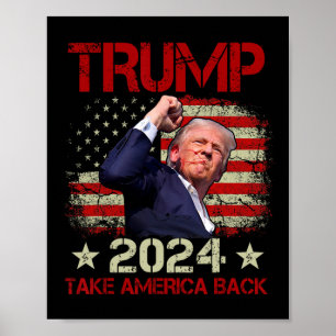 Affiche La Première Pompe À Trump 2024 Trump Survit Au Ral