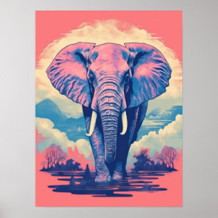 Affiche La présence majestueuse de l'éléphant