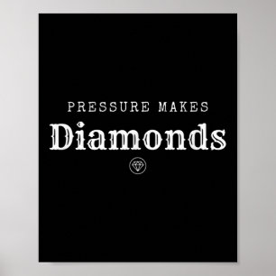 Affiche La pression fait le diamant insrational motivation