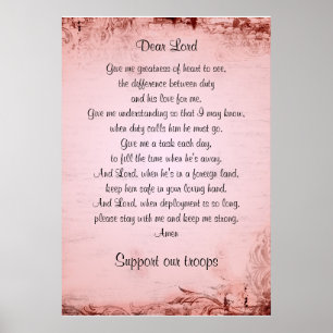 Affiche La prière de la femme militaire
