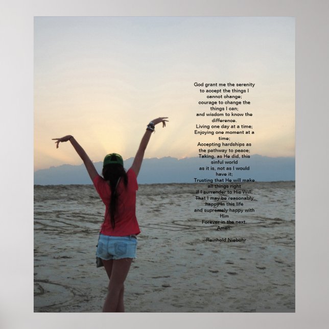 Affiche La prière de sérénité (Devant)