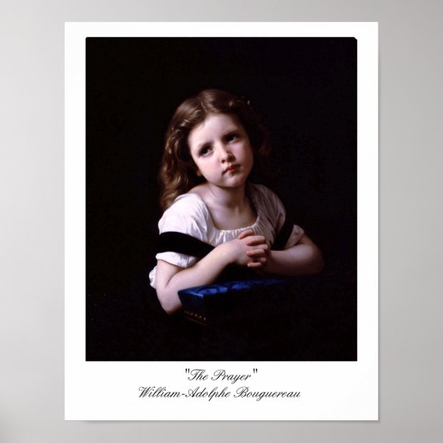 Affiche La prière de Willliam-Adolphe Bouguereau (Devant)