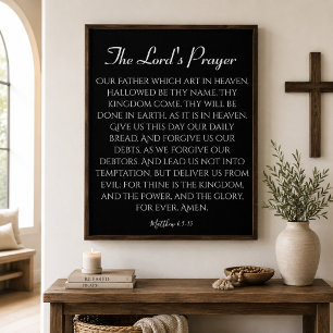 Affiche La prière du Seigneur Black Print