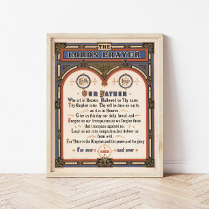 Affiche La prière du Seigneur   Louis Prang & Co.