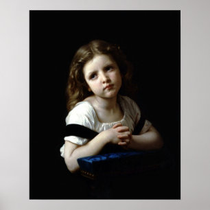 Affiche La prière, par William Bouguereau (Imprimer)