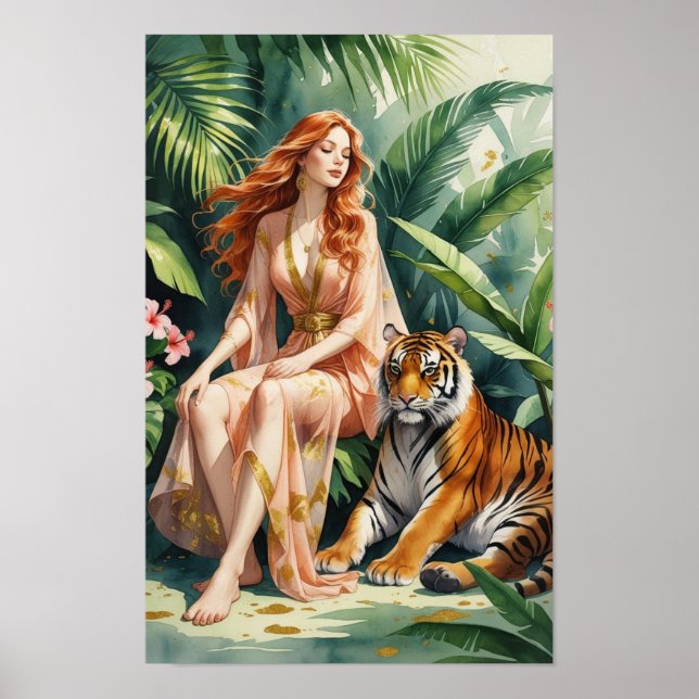 Affiche La Princesse Roux et son Tigre (Devant)