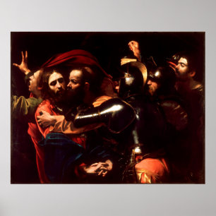 Affiche La prise du Christ par Caravaggio (1602)